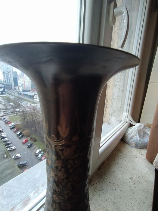 Duży wazon z mosiądzu-Indie