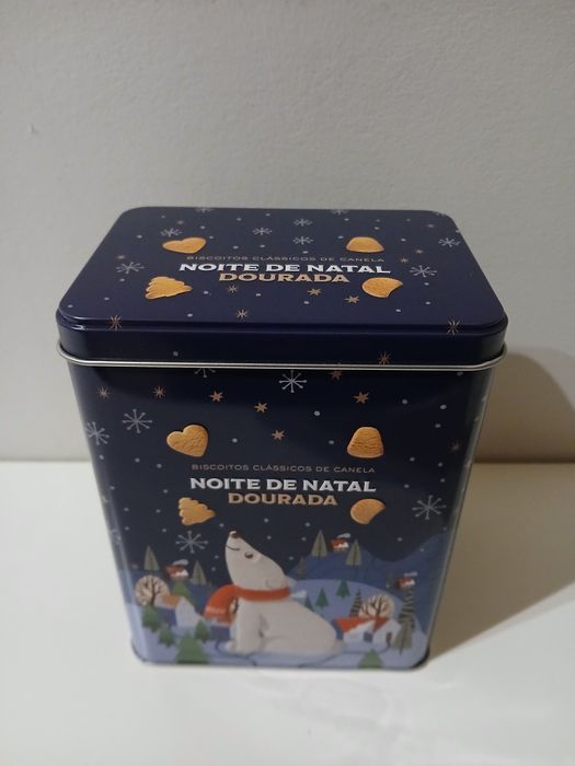 Lata de Natal azul escura