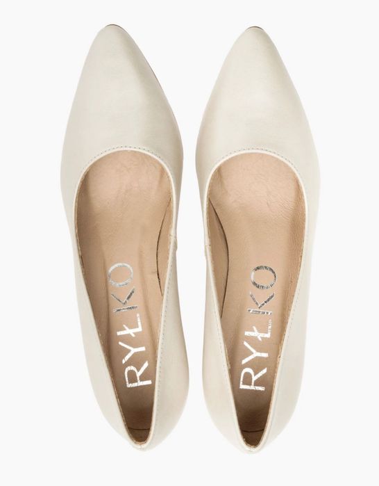 Buty do ślubu, ślubne Ryłko, perłowe 40