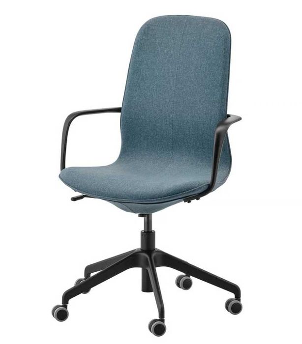 Fotel obrotowe krzesło biurowe LANGFJALL IKEA niebieski