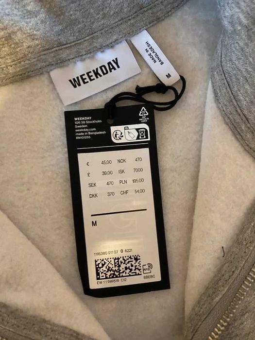 Bluza z suwakiem u góry half zip Weekday