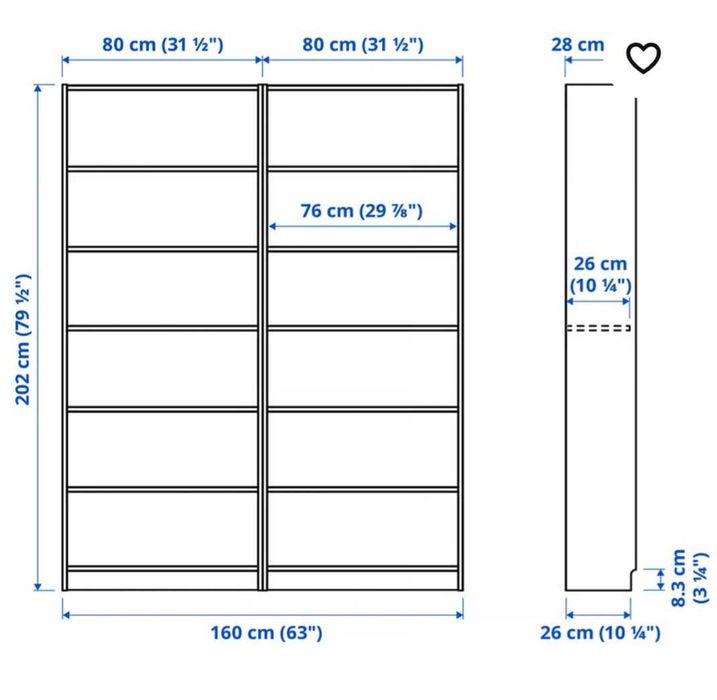 Estante ikea castanha