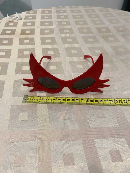 Czerwone okulary diabła HALLOWEEN