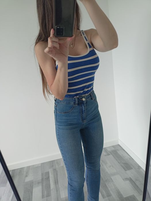 Bluzka na ramiączkach koszulka w paski