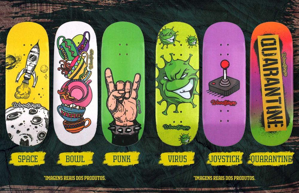 Fingerboards Profissionais Madeira 34mm