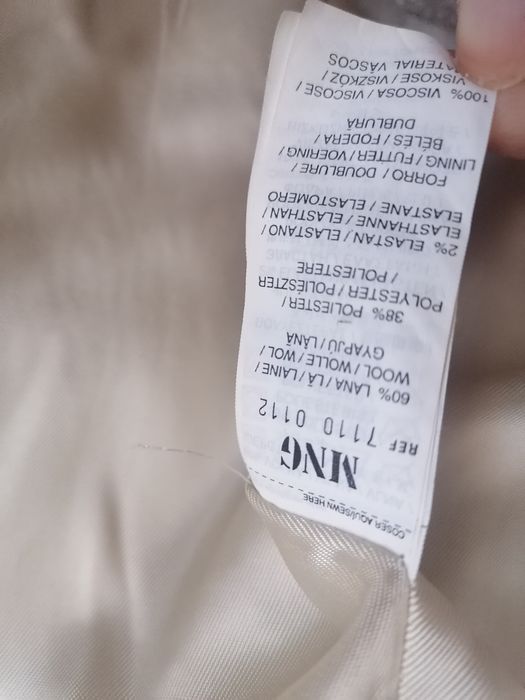 Casaco/blazer cinza claro, Mango, t36