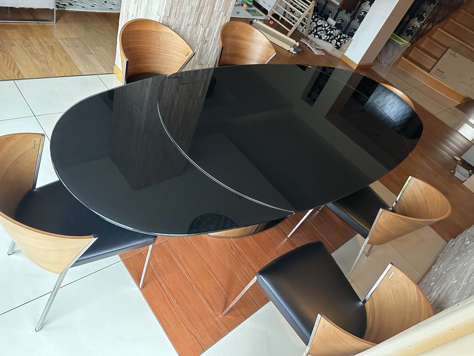 Stół Calligaris Kler165/255/105 Zesraw Krzesła Calligaris 6szt Idealne