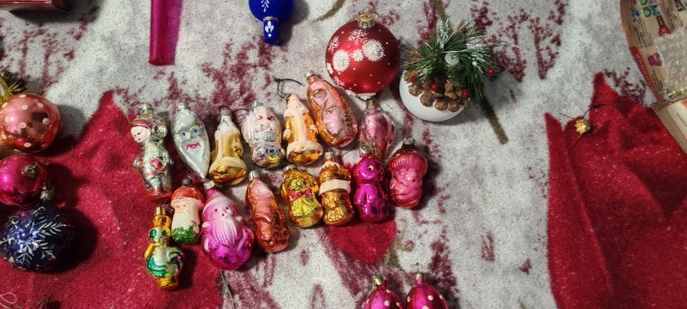 Новогодние стеклянные елочные игрушки СССР