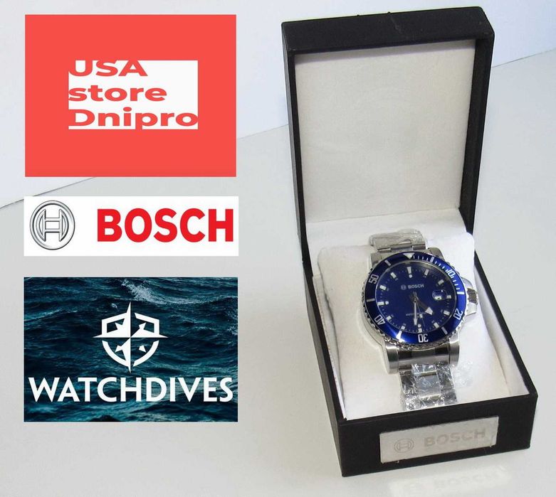 Часы ударопрочные, (дайверы) водонепроницаемые Bosch (Miyota Citizen) Anniversary Diver Design