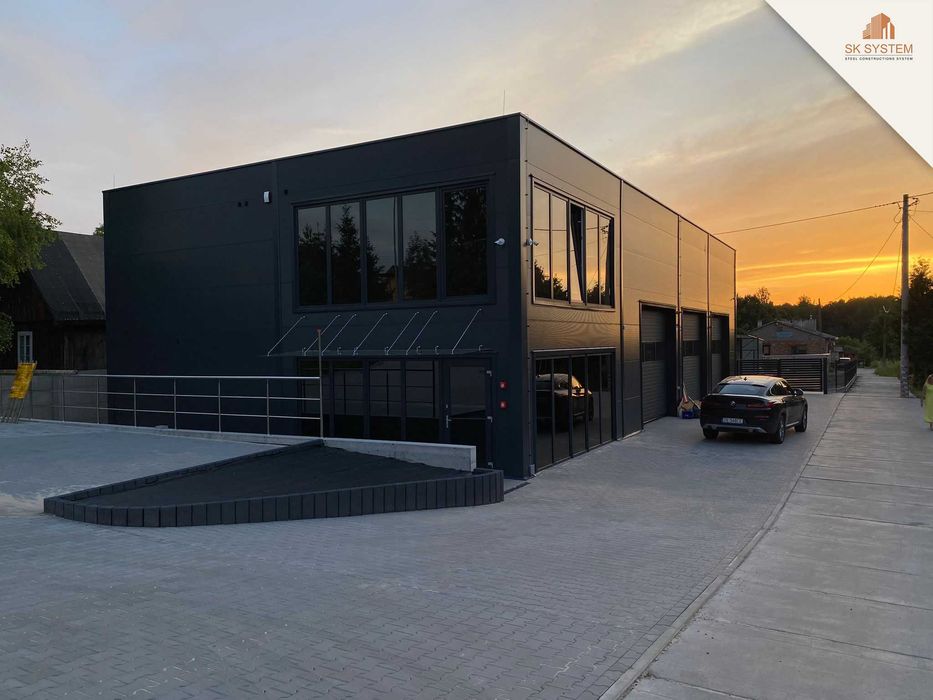 Hala 300 m2 stalowa magazyn warsztat płyta konstrukcja SK SYSTEM
