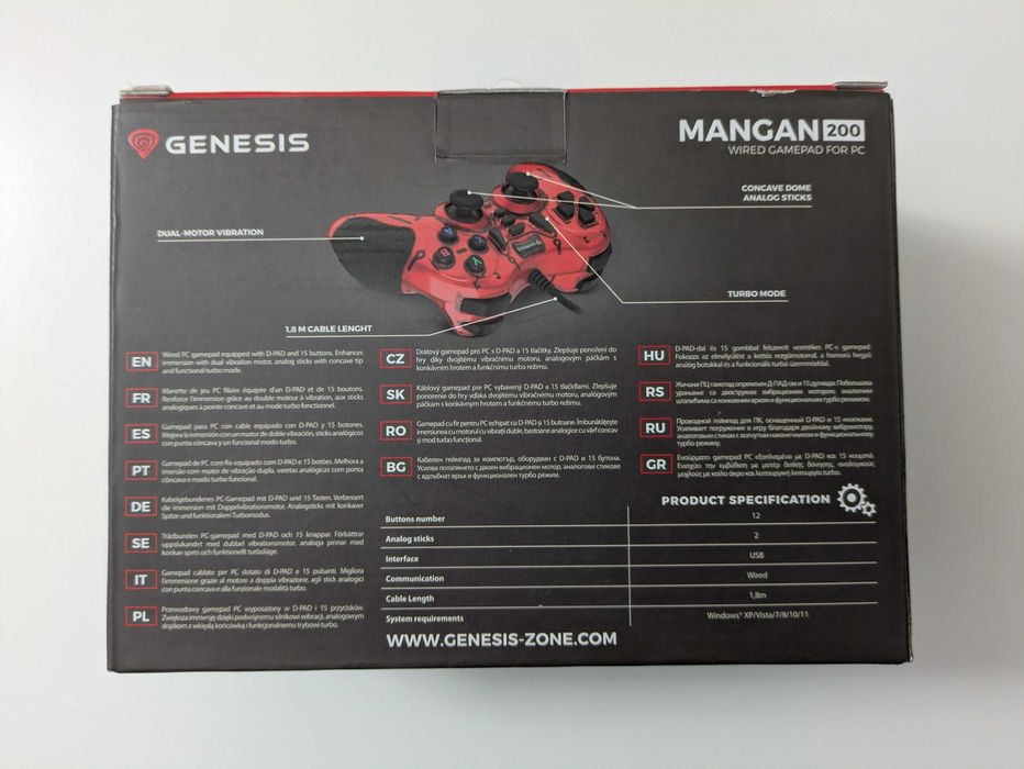 Pad Kontroler do PC Genesis MANGAN 200 Nowy