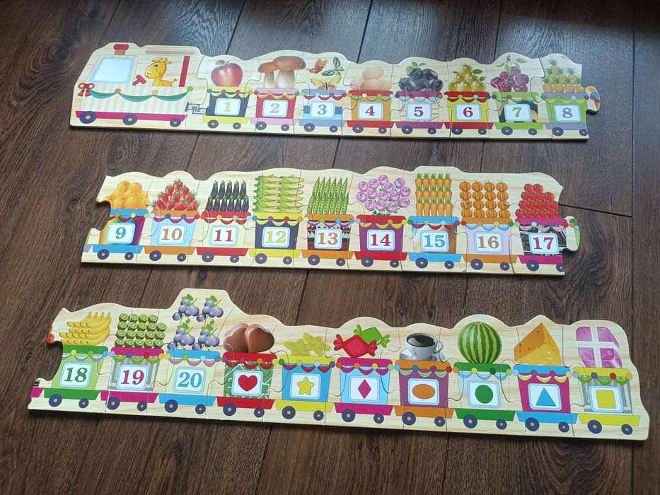 Drewniane edukacyjne puzzle