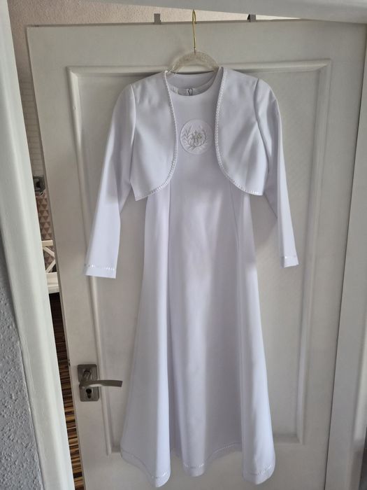 Alba komunijna biala sukienka