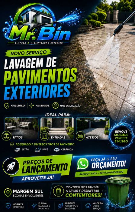 Limpeza de Pavimentos Exteriores | Margem Sul