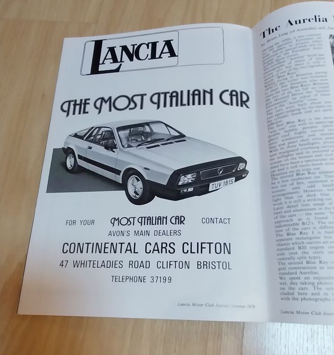 Revista antiga Lancia Motor Club Journal