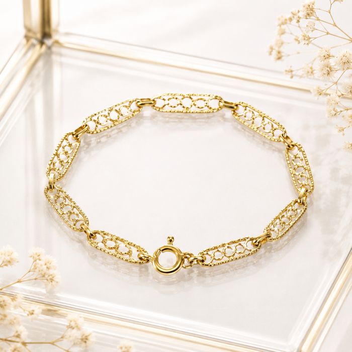 Złota bransoletka damska 750 (18K) 18,5 cm waga 4,65 g