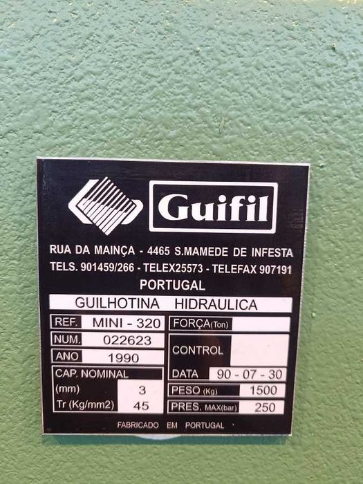 MAVIPAL |  Guilhotina Hidráulica Guifil mini 320