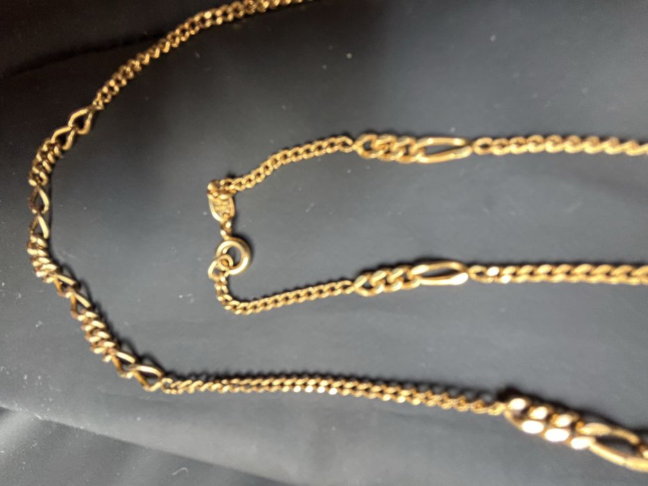 Conjunto colar e pulseira banhado a ouro para senhora ZRC