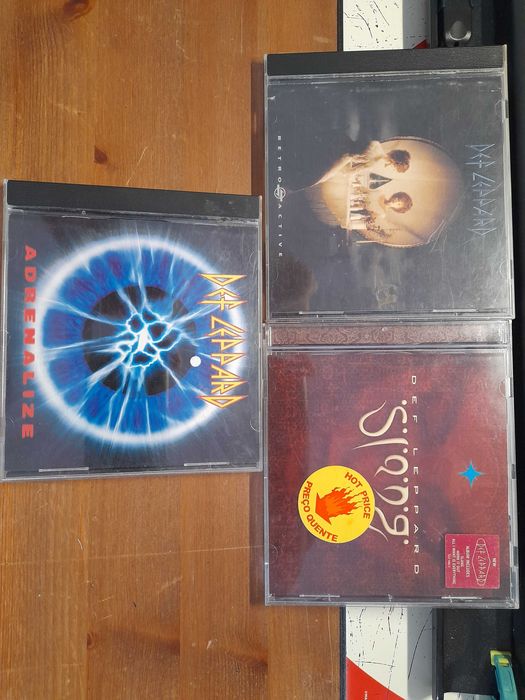 Pack de 3 Cds - Def Leppard (rock) em bom estado gravações originais.