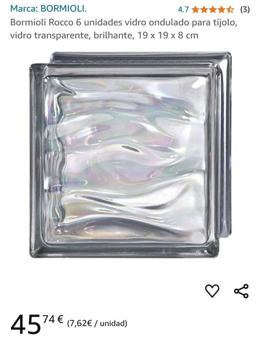 Azuleijo vidro cristal ondulado