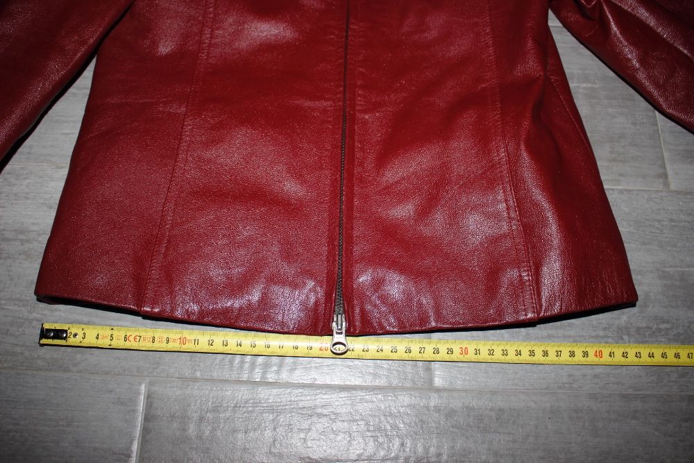 Casaco pele genuína bordô senhora Usado - 36 - Casa das Peles