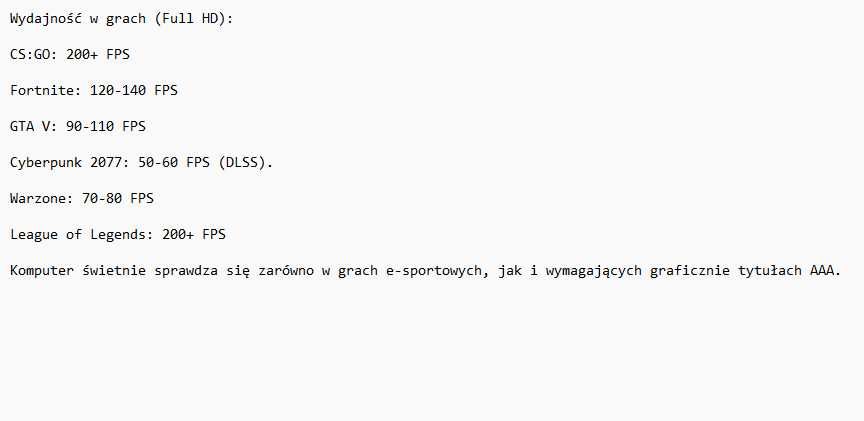 Komputer gamingowy | AMD Ryzen 5 3600 + RTX 3050 | 120+ FPS w grach