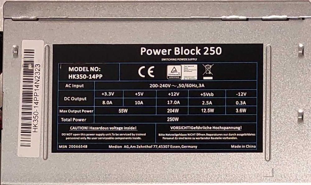 Fonte de alimentação para Desktop NOVA