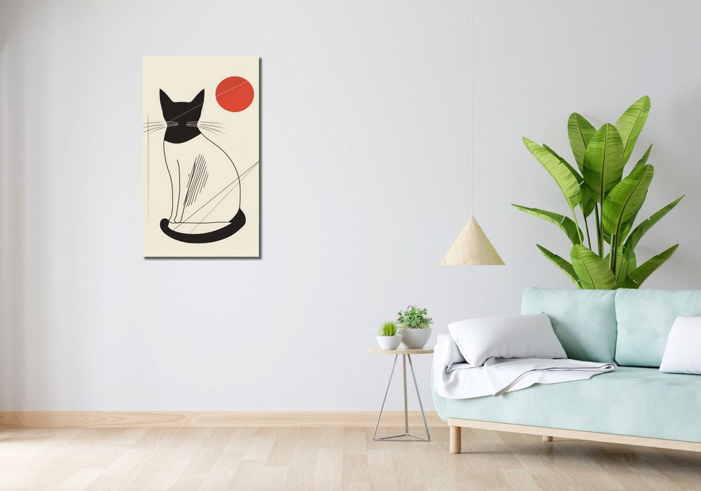 Obraz 50x90cm Czerwony Krąg