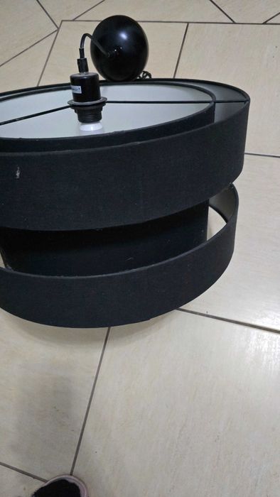 Duży czarny abażur Tanio