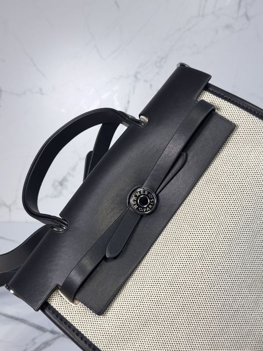 Сумка Hermes Herbag 25 sm black, ермес хербек чорна, эрмес черная