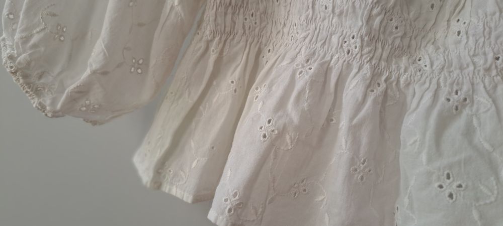 Top zara s bordado inglês