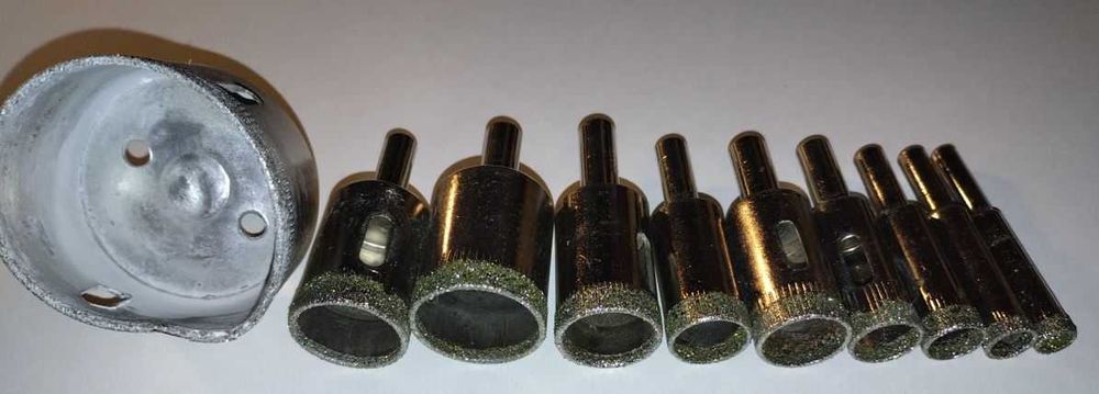 Wiertła, otwornice diamentowe do gresu 8-50mm 10 sztuk