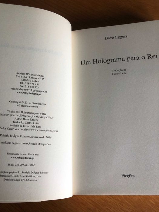 Um holograma para o Rei    DAVE EGGERS