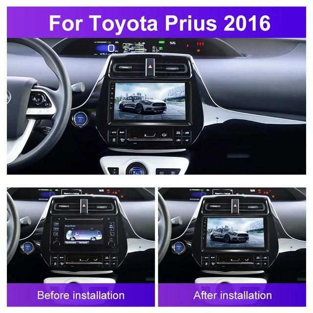 Rádio 9" android Toyota Prius CARPLAY WIFI GPS 2/32GB Novo