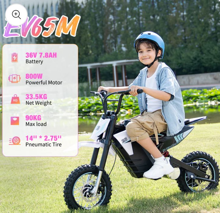 Mota electrica criança modelo evercross ev65m motor 800w