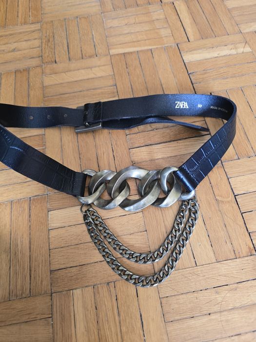 Pasek zara skórzany