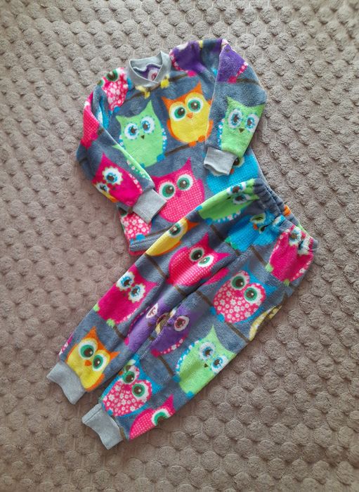 Піжама, піжамка, махра, тепла сови, 98-104см. 3-4р. ідеальний стан.