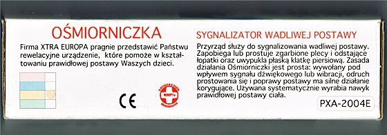 OŚMIORNICZKA Sygnalizator wadliwej postawy - PXA-2004A XTRA Europa