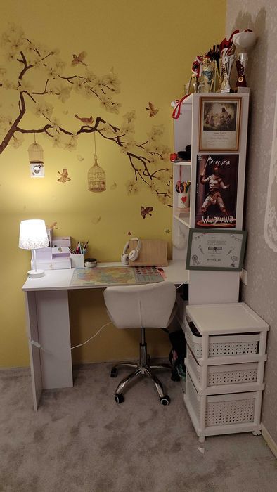 Biurko i regał dziecięcy biały, OKAZJA !!