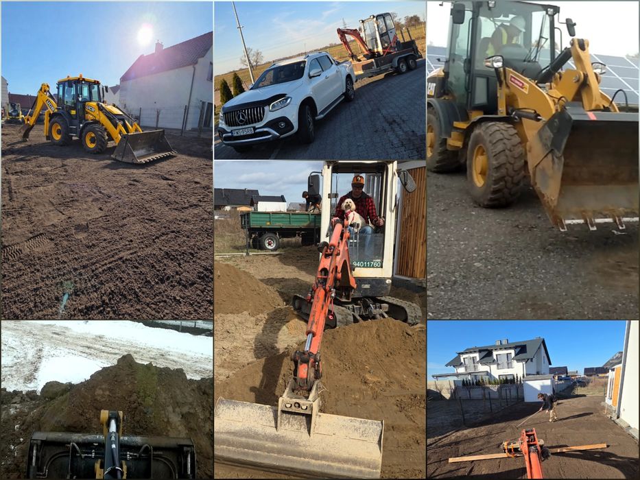 Usługi minikoparką i koparko-ładowarką