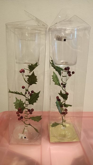 Castiçal vidro natal