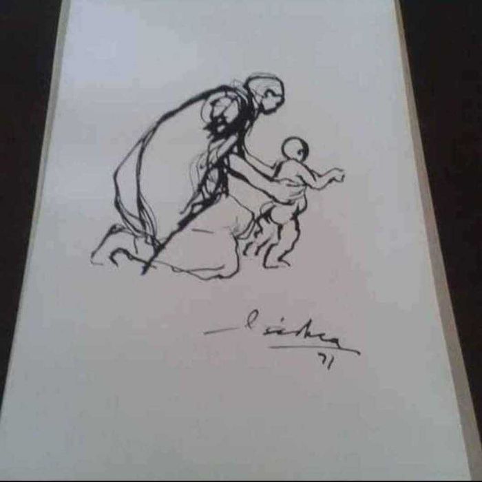 PÁDUA, José de. Coleção "Maternidade" VINTAGE de 5 Trabalhos Serigráf.