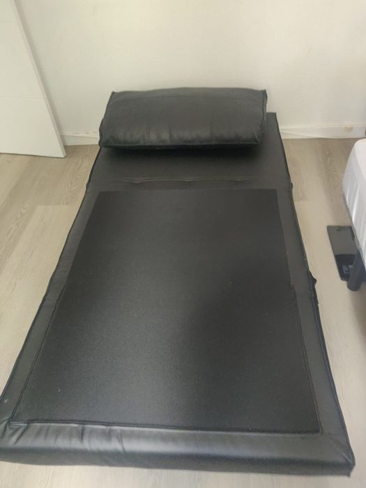 Sofá-cama preto Conforama