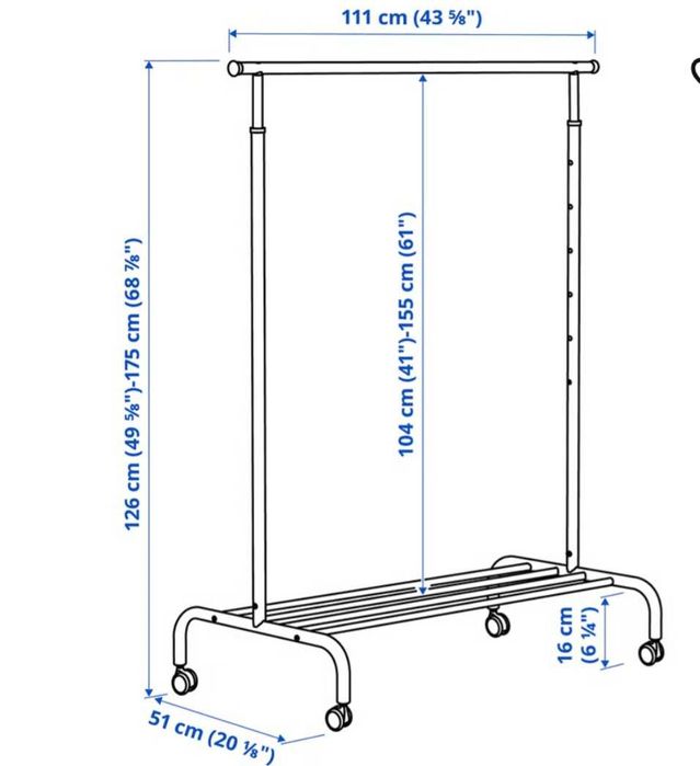 Suporte para cabides