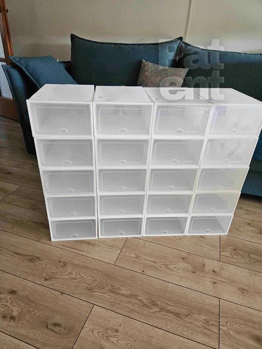 Pudełka 20 sztuk modułowe organizery białe do przechowywania zestaw