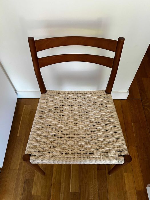 Cadeira de jantar Nona em madeira e corda – Northdeco