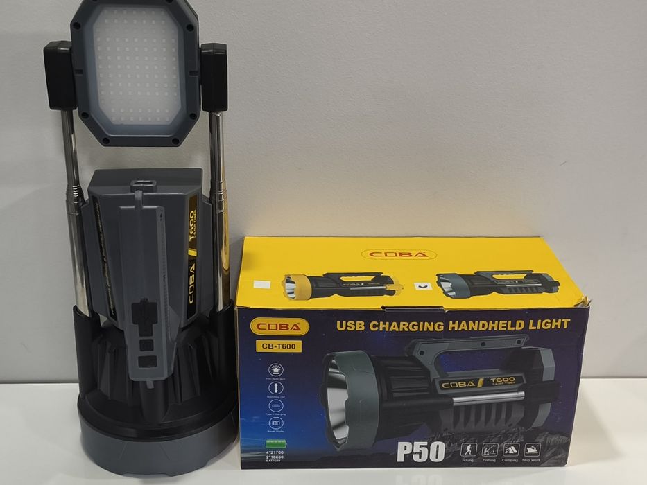 Lanterna de Mão Led com Projector de Emergência