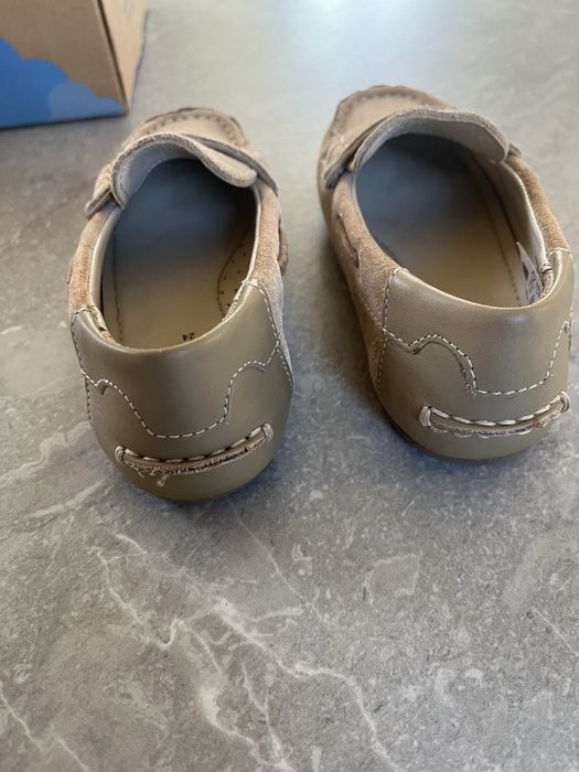 Mokasyny chłopięce dziecięce Mayoral skórzane beżowe zamszowe