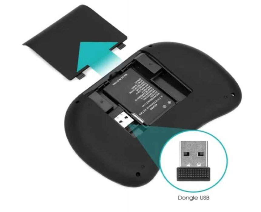 Mini bezprzewodowa klawiatura z touchpadem Rii Mini i8 Czarna