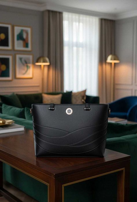 Torebka MONNARI Czarna Klasyczna Shopper Skóra Ekologiczna Duża A4